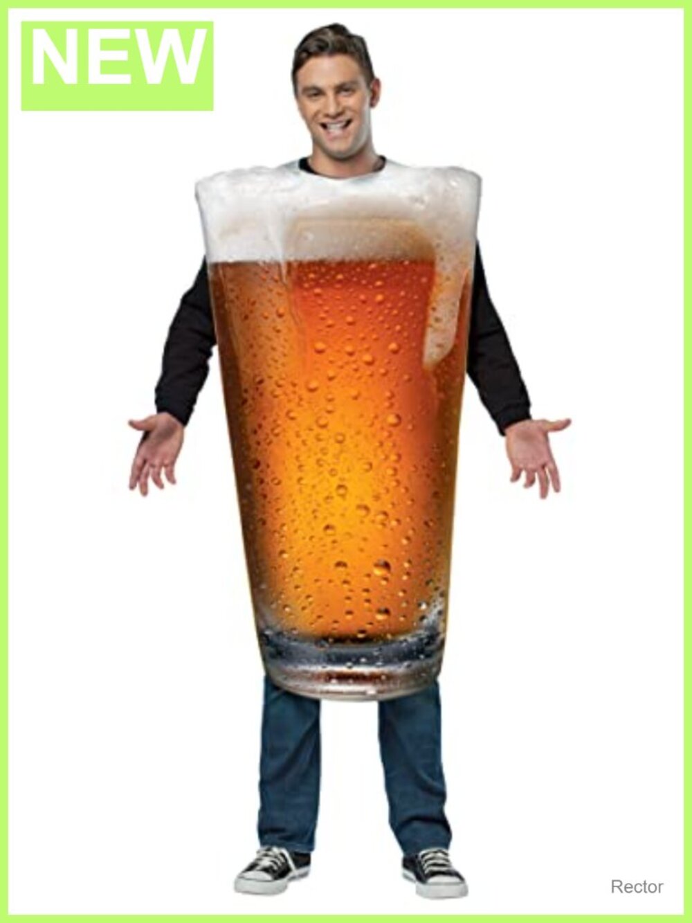 Men's Get Real Beer Pint Costume Foam Tunic One Size Adult Party